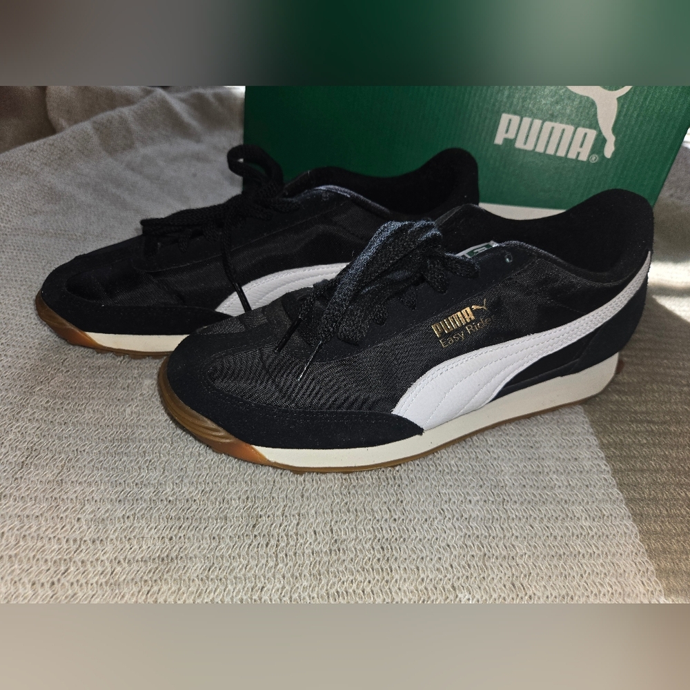 Puma Black and White Easy Rider Sneakers
